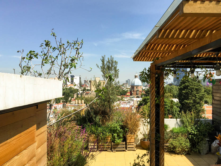 Roofgarden VC15, Boceto Arquitectos Paisajistas Boceto Arquitectos Paisajistas Balkon, Beranda & Teras Modern