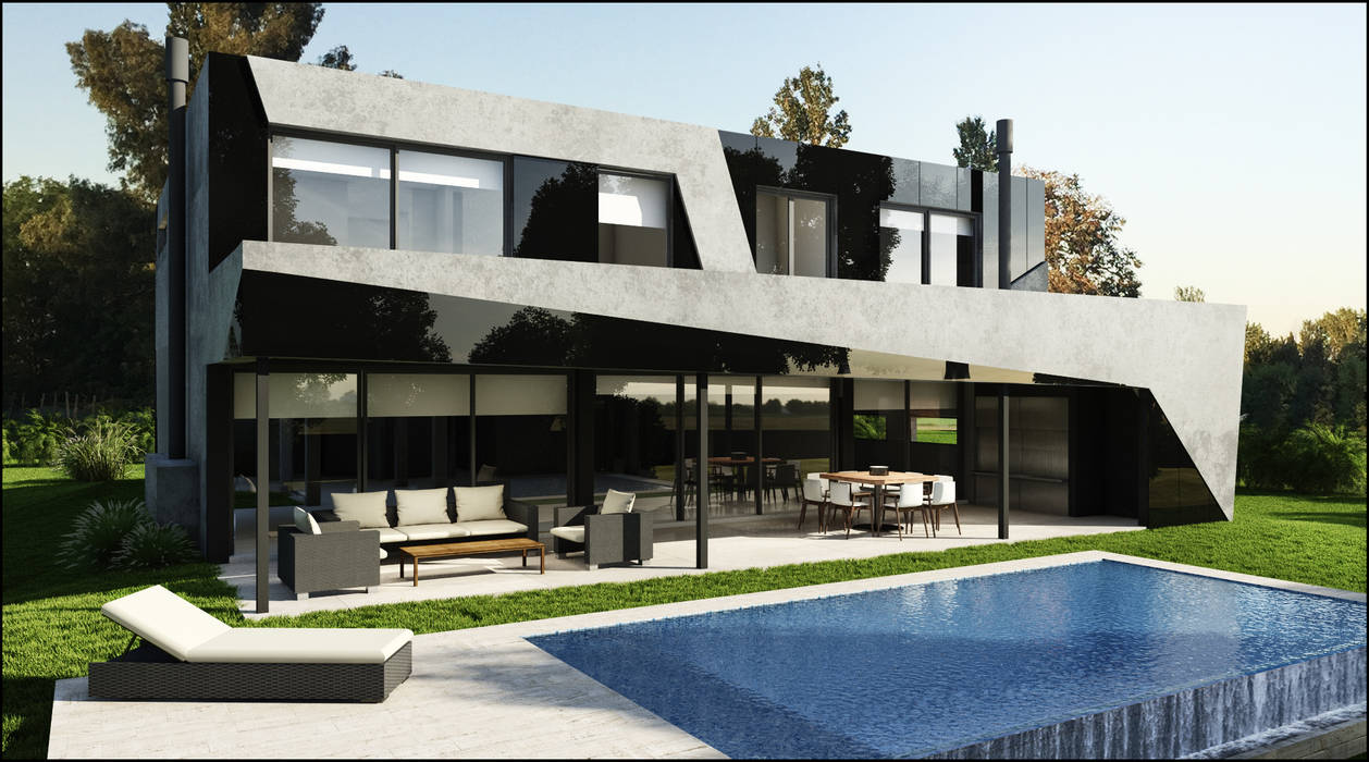 Casa Moderna Future House , Maximiliano Lago Arquitectura - Estudio Azteca Maximiliano Lago Arquitectura - Estudio Azteca Modern houses