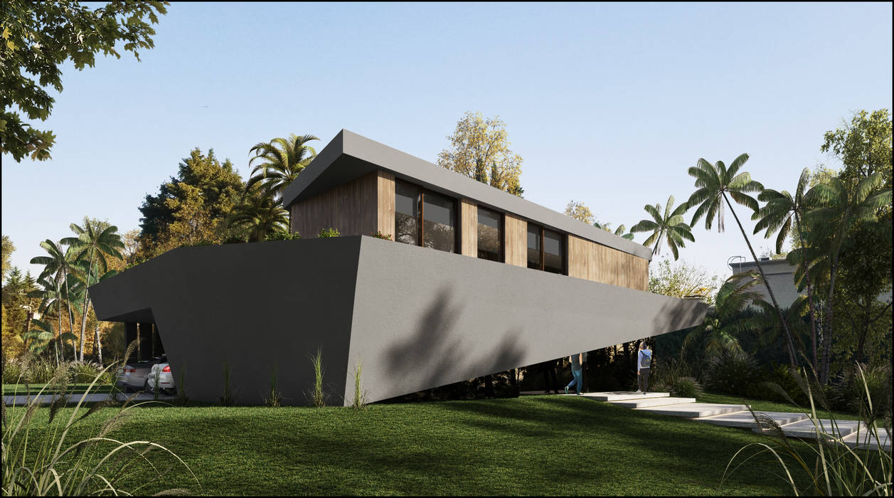 Casa Isósceles, Maximiliano Lago Arquitectura - Estudio Azteca Maximiliano Lago Arquitectura - Estudio Azteca Modern houses
