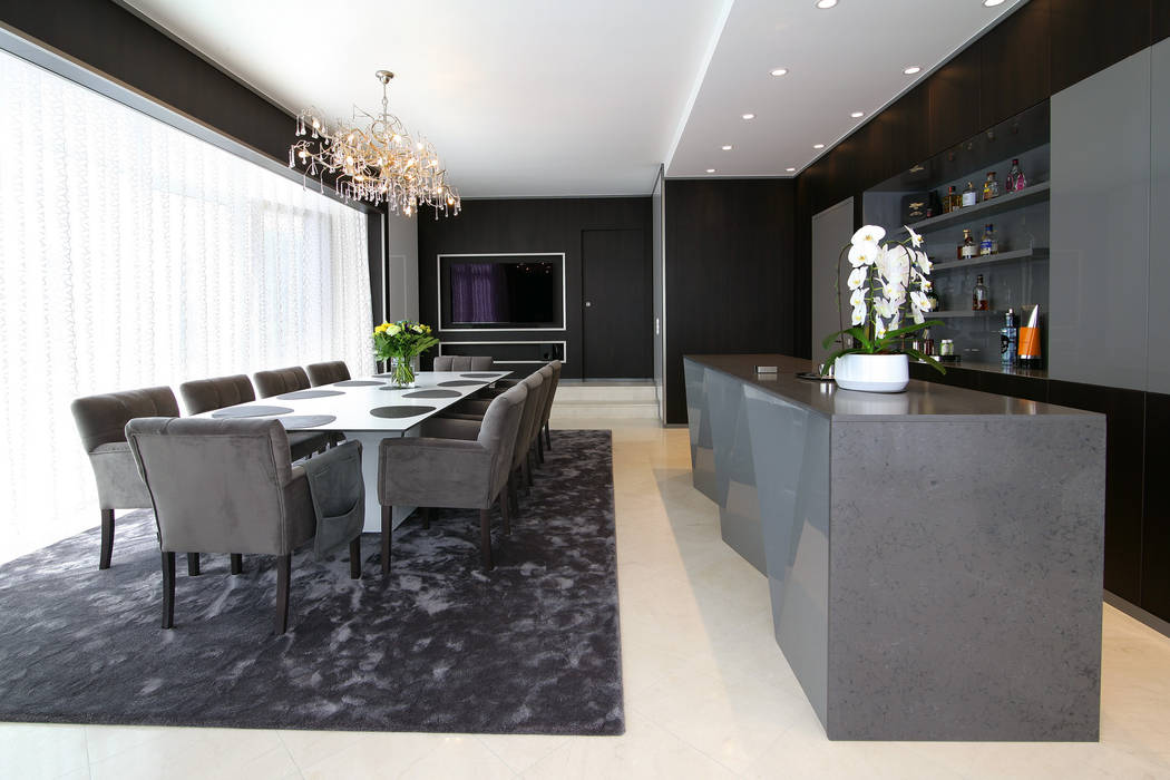 Moderne villa bij Antwerpen, Marcotte Style Marcotte Style Modern living room Granite White