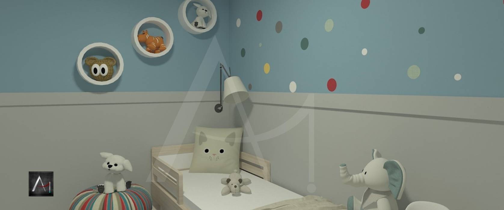 Quarto infantil - cores, sensações e estímulos para o desenvolvimento da criança Anny Maciel Interiores - Casa Cor de Riso Quartos dos meninos Madeira Efeito de madeira Quarto infantil,cores e estímulos,azul,prata,madeira clara,tintas coral,escandinavo,aconchego