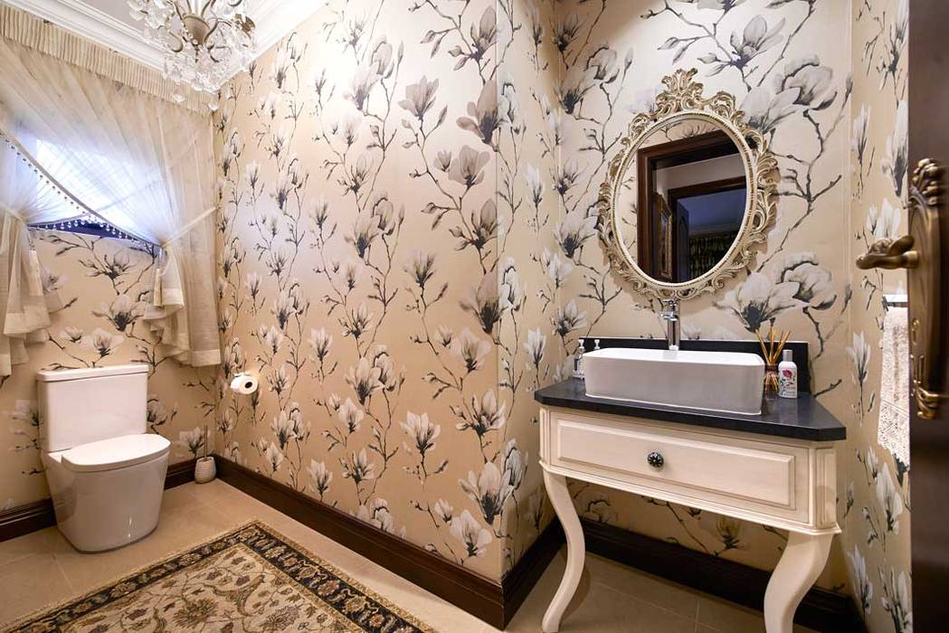 European Influence Villa, Da Rocha Interiors Da Rocha Interiors Mediterranean style bathrooms