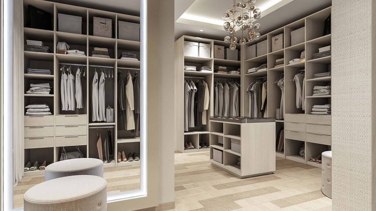 Walk in wardrobe De Panache Modern style bedroom