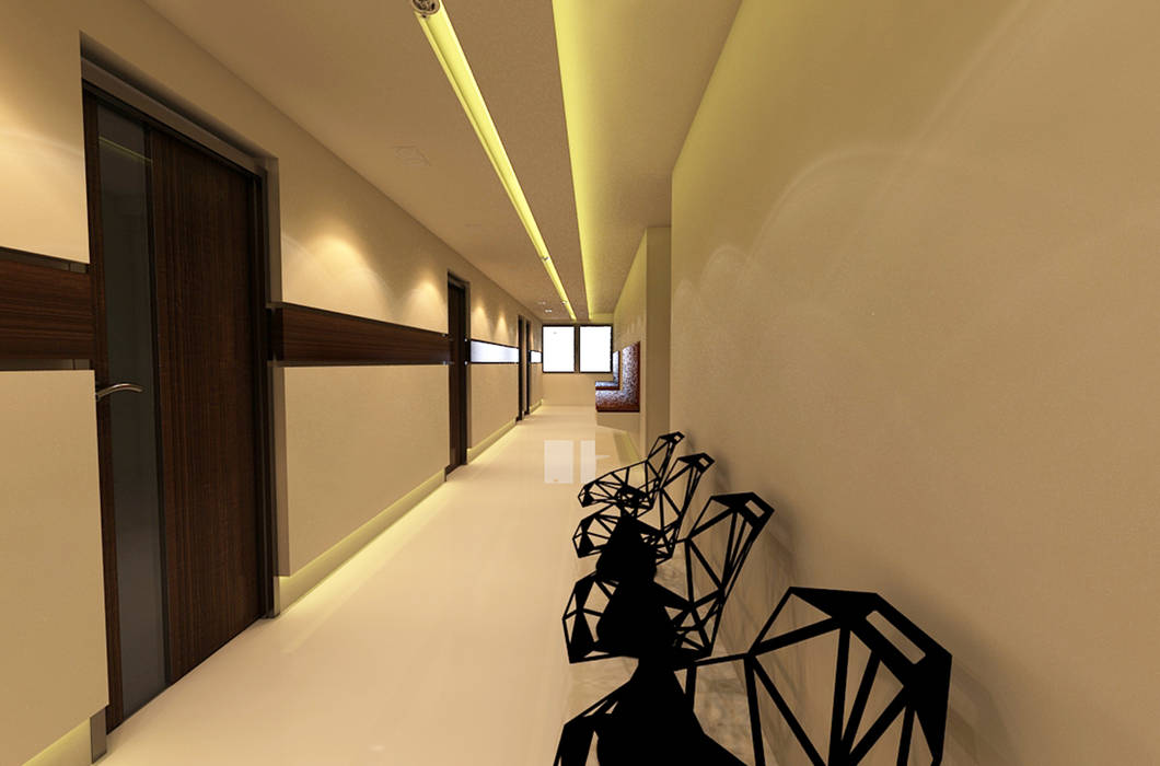 Room Corridor Waiting Area Designer M - by Ar Sameem Commercial spaces Hospitals