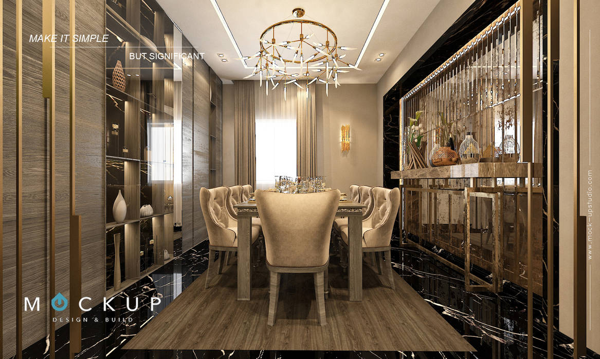 جنوب الاكاديمية - القاهرة الجديدة - مصر, Mockup studio Mockup studio Modern dining room