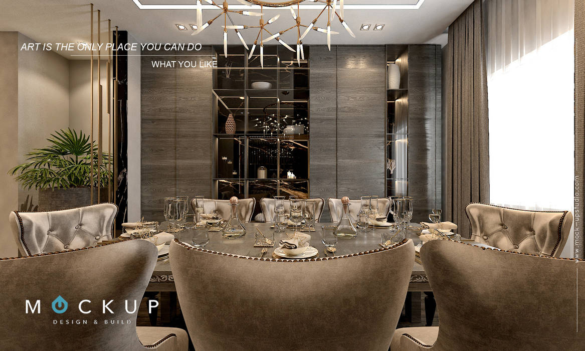 جنوب الاكاديمية - القاهرة الجديدة - مصر, Mockup studio Mockup studio Modern dining room