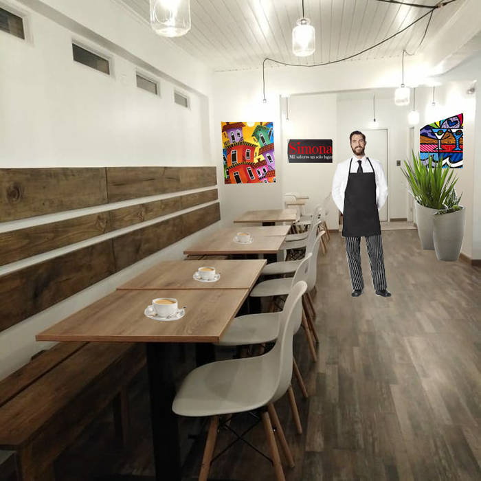 CAFETERIA SIMONA AOG Muebles de cocinas Madera Acabado en madera cafeteria