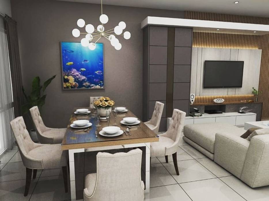 Design Kitchen set & Living Room Maxx Details Ruang Keluarga Modern Accessories & decoration