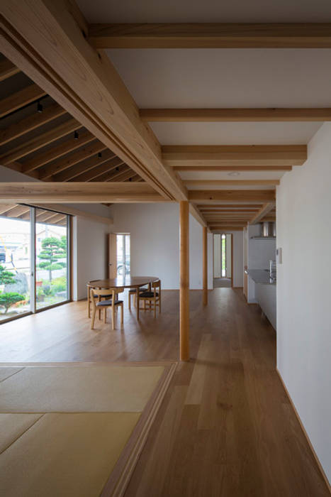 大屋根の家, TRANSTYLE architects TRANSTYLE architects Ruang Keluarga Modern