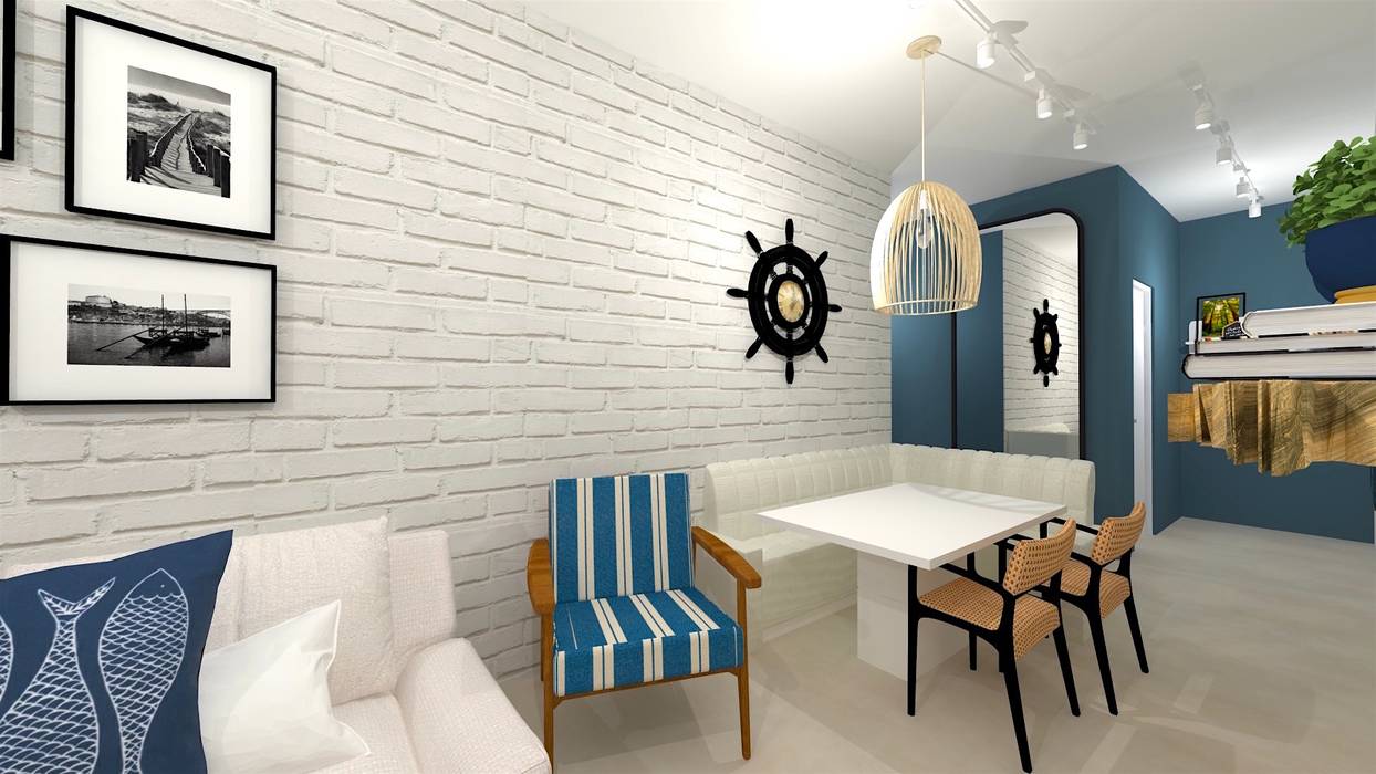 Get Wallpaper Decoracao Navy Ap Praia Salas De Jantar Rusticas Por Talita For Free