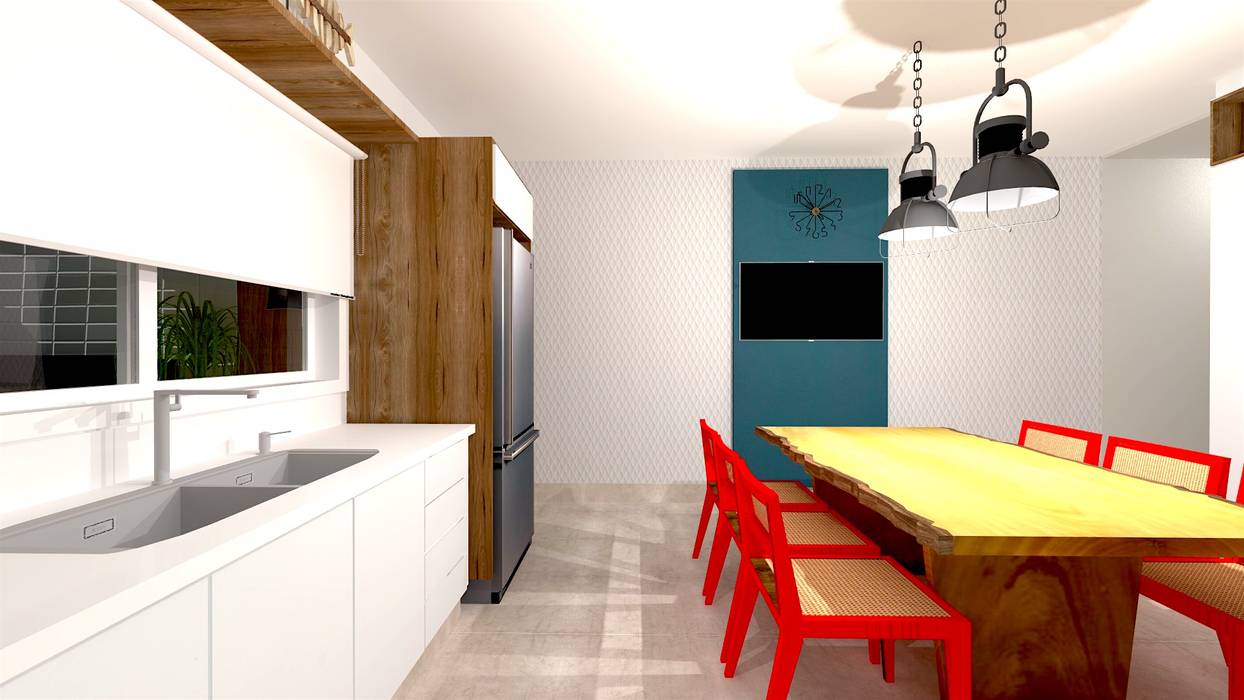 Cozinha alegre , Talita Kvian Talita Kvian Kitchen units MDF