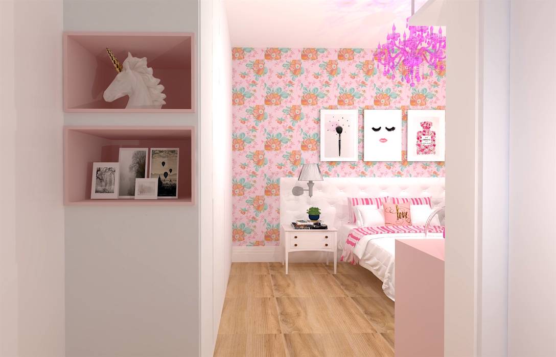 Quarto de menina, Talita Kvian Talita Kvian 어린이용 침실