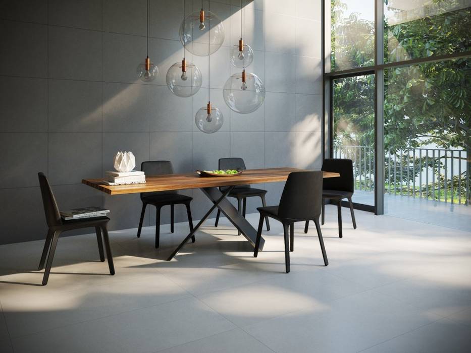 Estilo Cemento, Interceramic MX Interceramic MX Modern dining room Ceramic