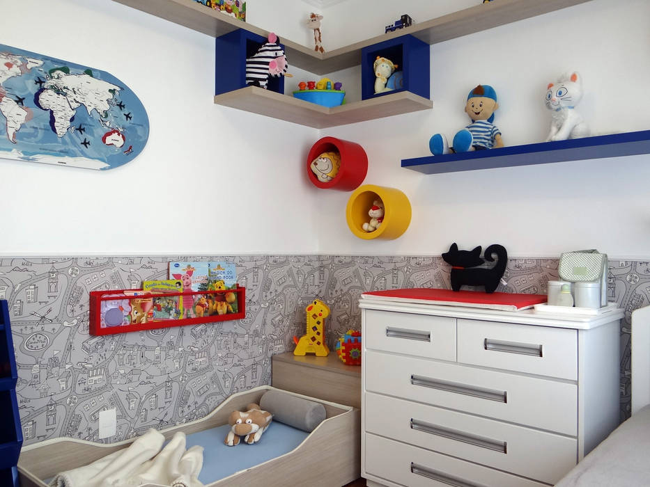 Quarto do Max, JuBa Arquitetando Ninhos - Arquitetura Infantil JuBa Arquitetando Ninhos - Arquitetura Infantil غرفة نوم أولاد