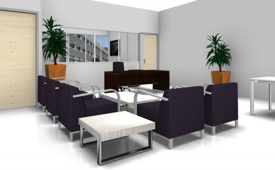 Sala de espera AG PLASS Arquitectura & Construcción Espacios comerciales Edificios de oficinas