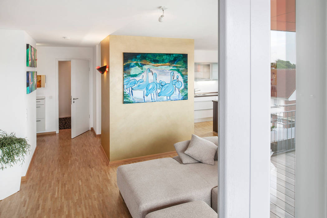 Raumteiler Gold Wert Moderne Wohnzimmer Von Hilger Architekten