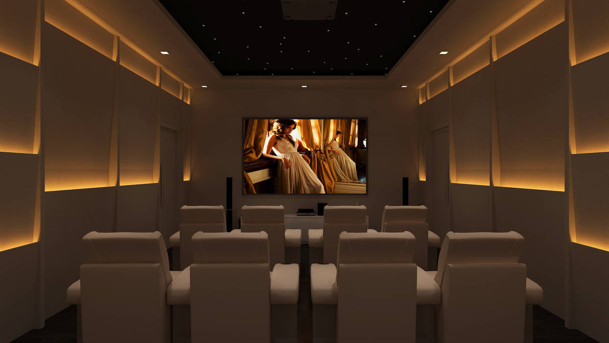 Home Theatres De Panache - Interior Architects Modern Media Room