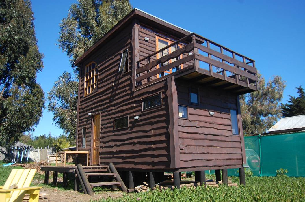 Cabaña/Taller Repalet / Horcon Chile, crog crog منزل بنغالي خشب Wood effect