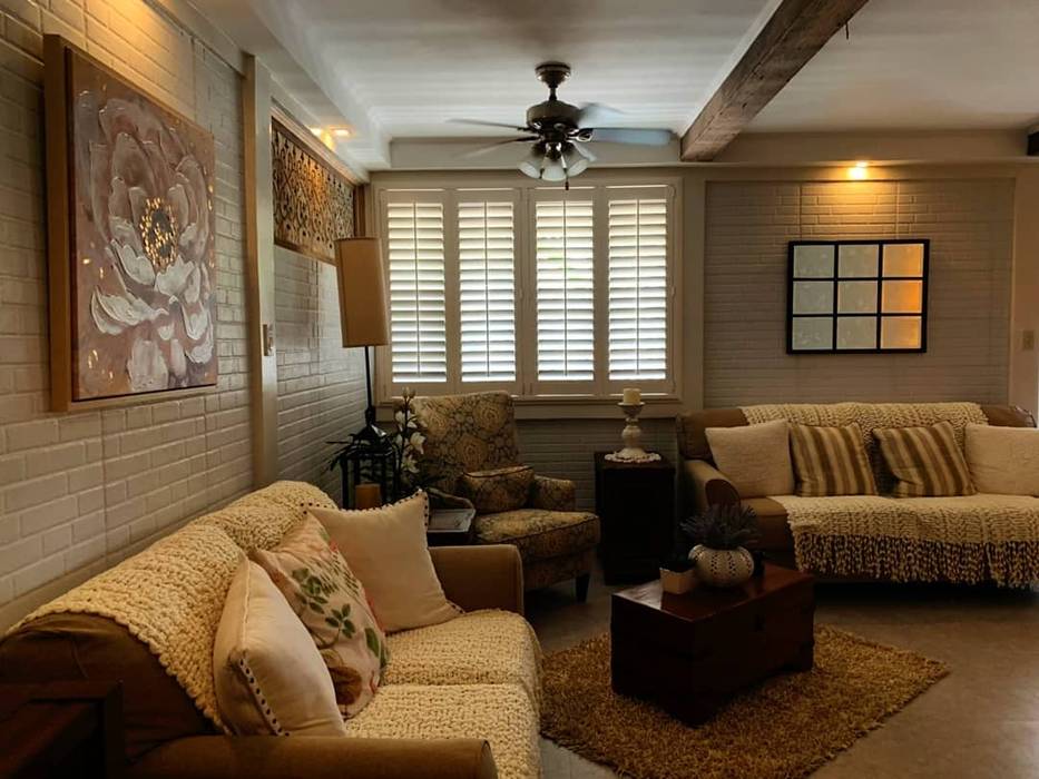 uPVC Plantation Window Shutters on Living Room LouverWise Inc Living room