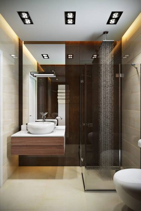 КП «Фаворит» Студия дизайна 'INTSTYLE' Ванная комната в скандинавском стиле Плитка