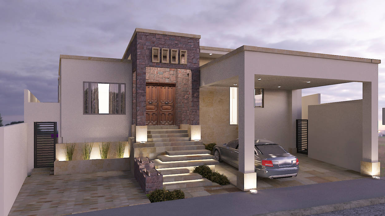 Residencia CR, SG Design Studio SG Design Studio منزل عائلي صغير أسمنت