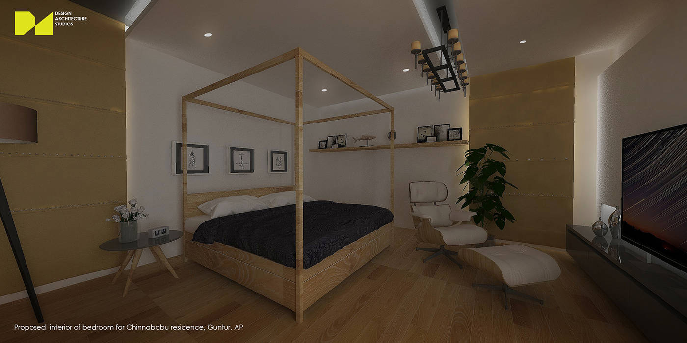 RH19, D A STUDIOS D A STUDIOS モダンスタイルの寝室 エンジニアリングウッド 透明