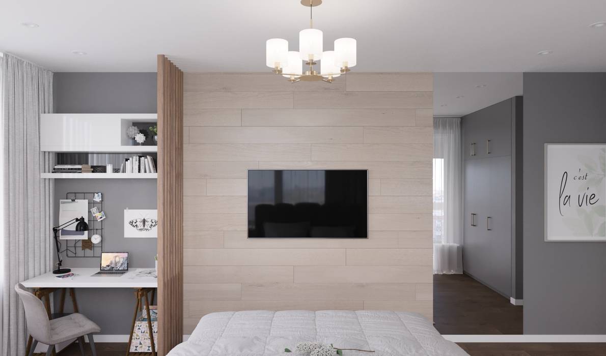 ЖК «Белые ночи», Студия дизайна "INTSTYLE" Студия дизайна 'INTSTYLE' Small bedroom Wood Wood effect