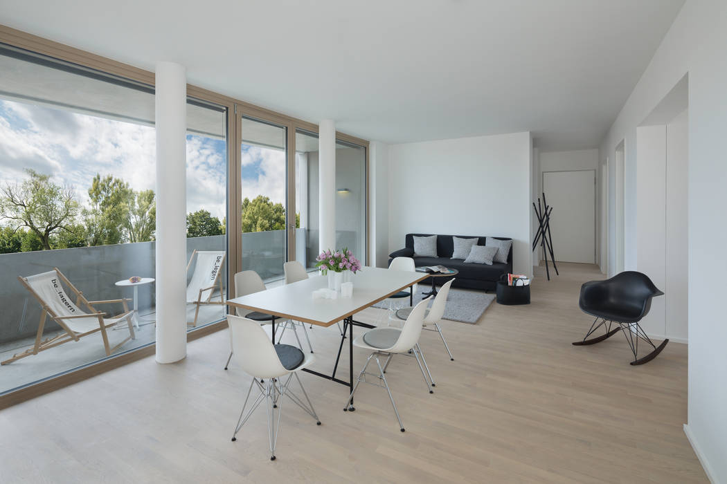 Ess Und Wohnzimmer Moderne Esszimmer Von Be Planen Architektur Gmbh Modern Holz Holznachbildung Homify