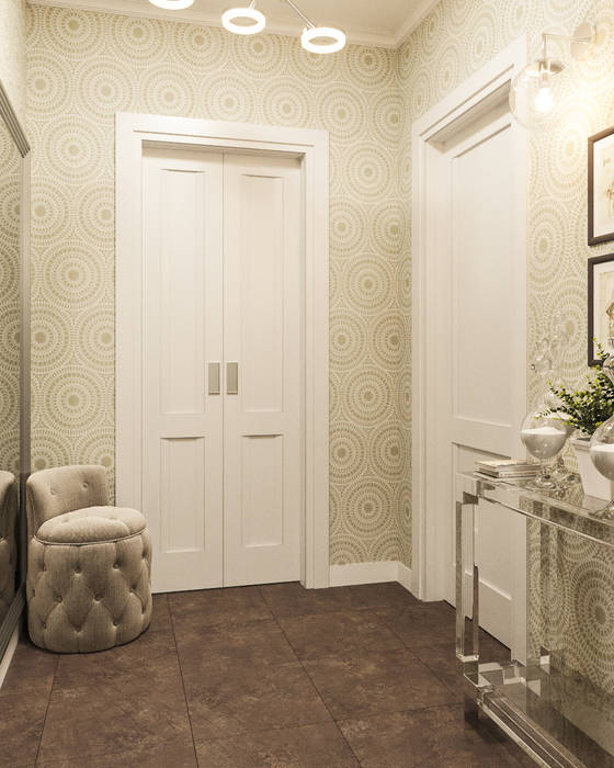ЖК «Верхние Поля», Студия дизайна "INTSTYLE" Студия дизайна 'INTSTYLE' Classic style corridor, hallway and stairs Wood Wood effect