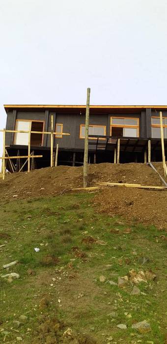 casa cahuil, chacurra Q-bo proyectos de construccion Casas de madera Madera Acabado en madera