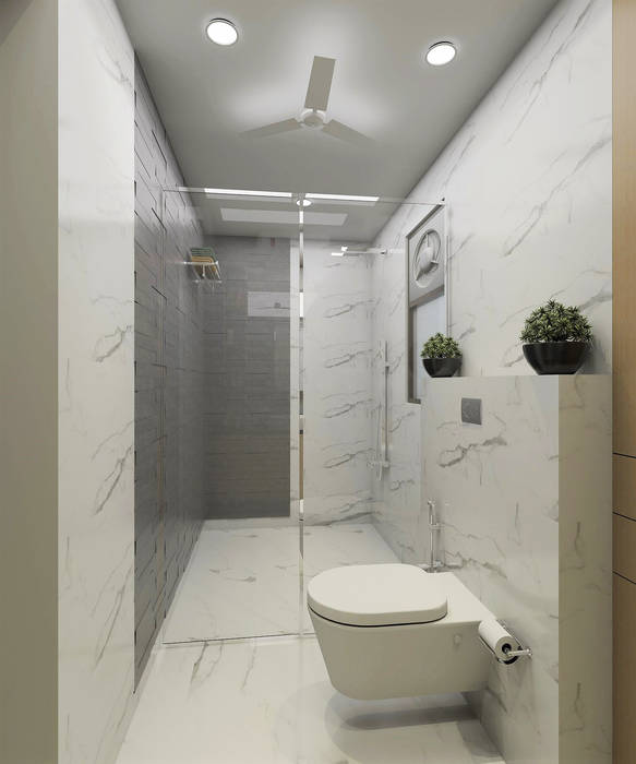 Modern Luxury Apartment Design, Tanish Dzignz Tanish Dzignz Modern style bathrooms