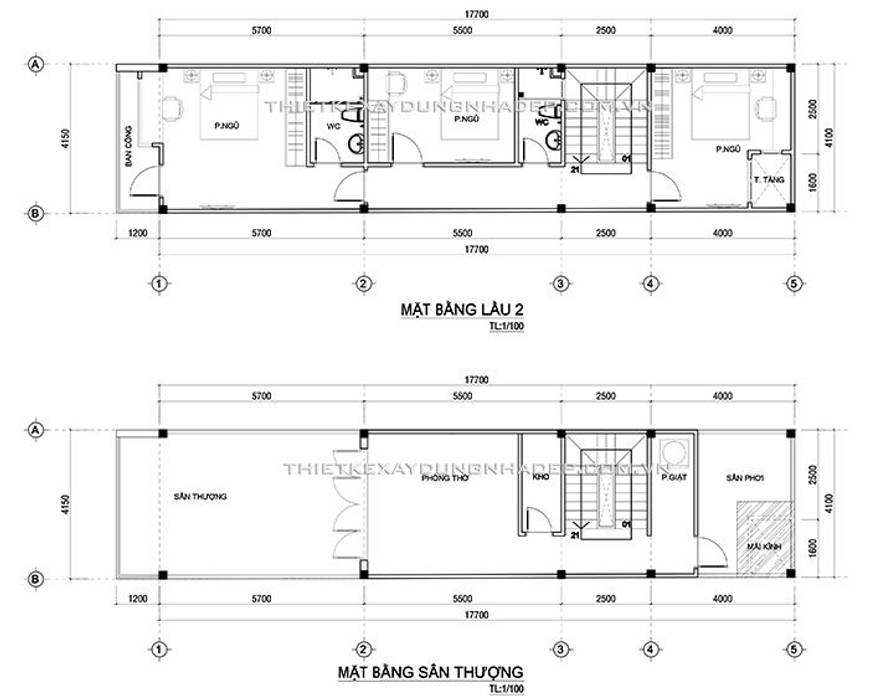 Thiết kế nhà 70m2 đẹp 1 trệt 2 lầu sân thượng hiện đại, Công ty cổ phần tư vấn kiến trúc xây dựng Nam Long Công ty cổ phần tư vấn kiến trúc xây dựng Nam Long