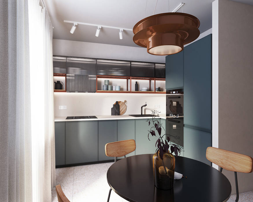 Проект "однушки" 35.4 кв.м., MOON Home MOON Home Cocinas minimalistas