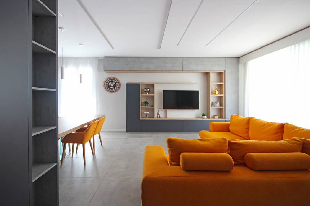ARREDAMENTO COOL SUI TONI DEL GRIGIO | JFD, JFD - Juri Favilli Design JFD - Juri Favilli Design Modern living room