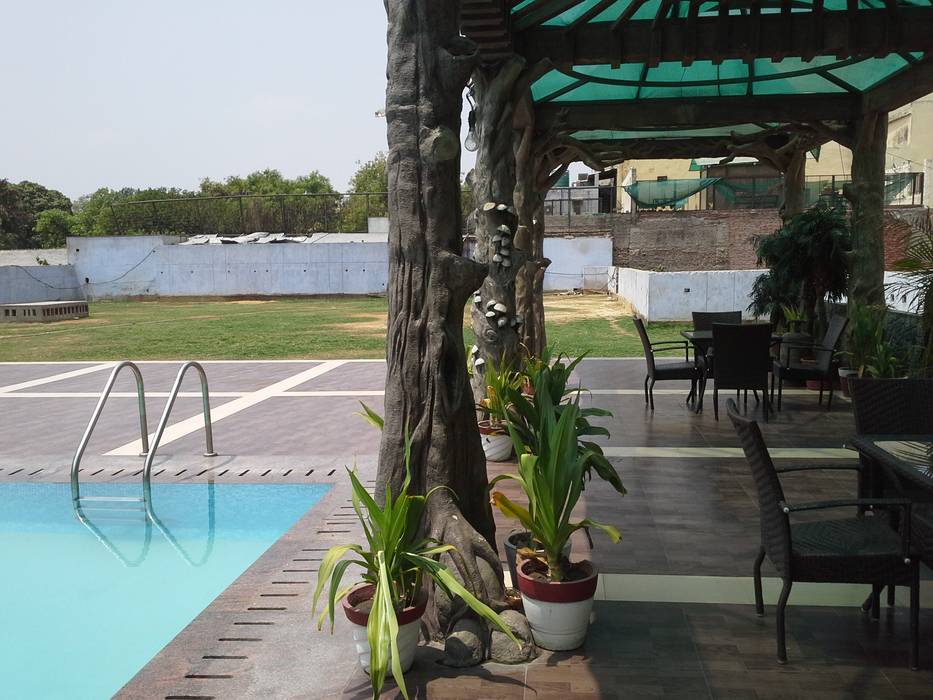 Pool side, Tanish Dzignz Tanish Dzignz Commercial spaces Hotels