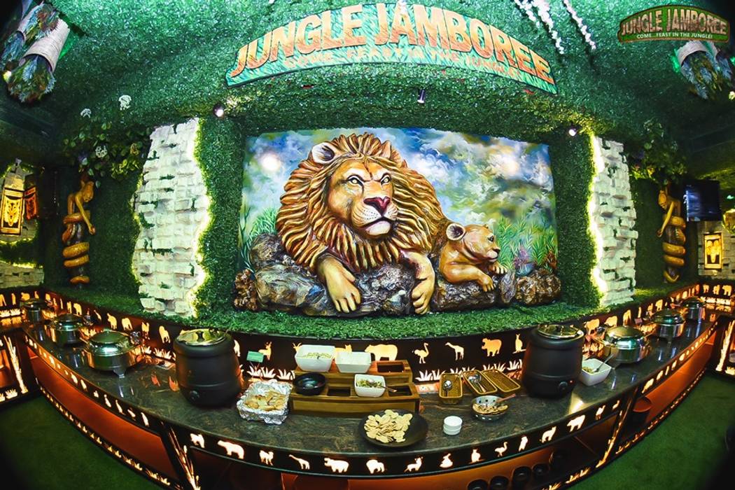 Jungle Jamboree - Buffet Area Futomic Design Services Pvt. Ltd. 商业空间 MDF 飯店