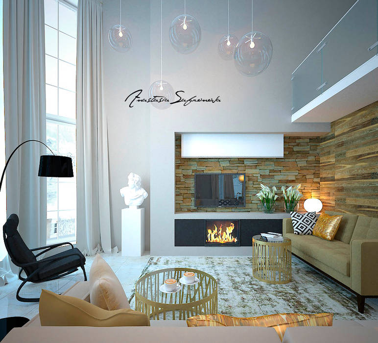 Портфолио, Сафронова Анастасия Сафронова Анастасия Modern living room Wood Wood effect