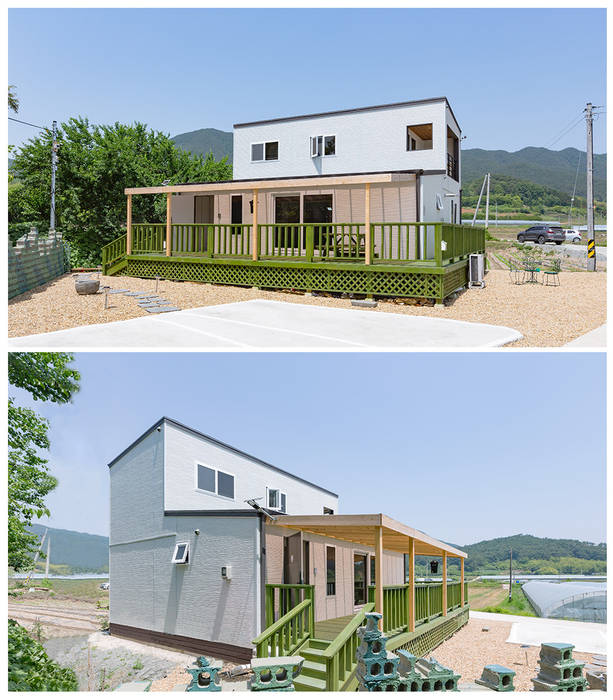 농촌 마을에 녹아든 나만의 안식처, 공간제작소(주) 공간제작소(주) Casas de madera