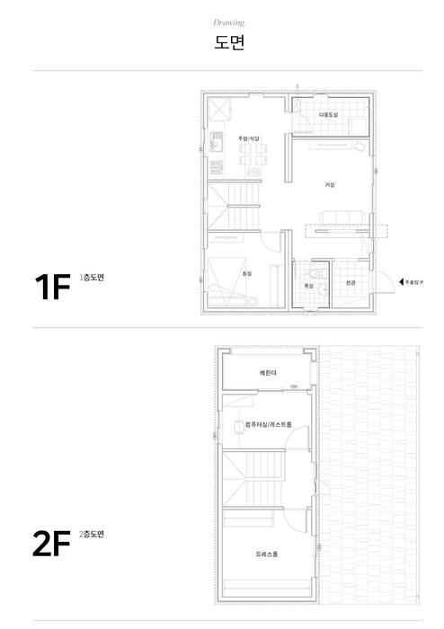 floor plan :: 도면 공간제작소(주) 목조 주택 전원주택,목조주택,단독주택