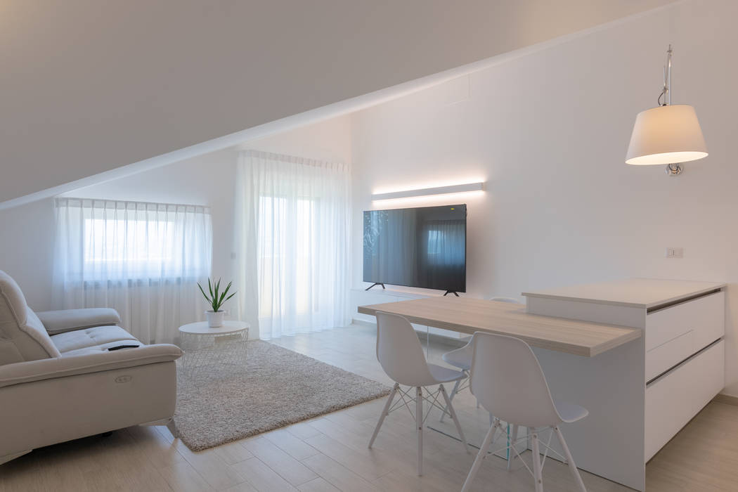 INTERIOR DESIGN - casa AG TOTAL WHITE, Micro Interior Design Micro Interior Design Modern Living Room