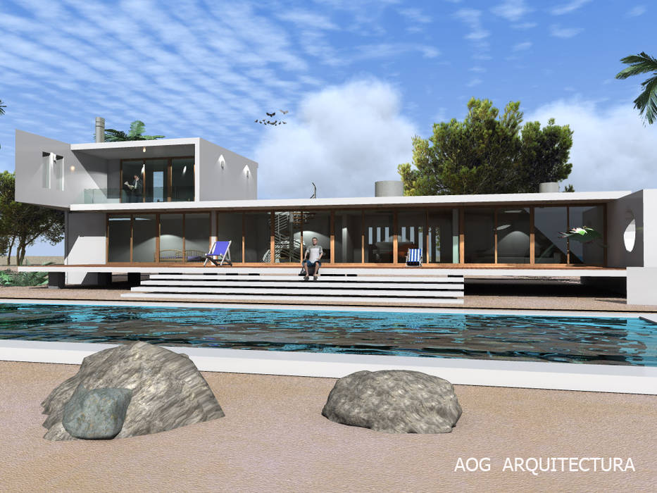 CASA AW - COSTA CACHAGUA, AOG AOG Rumah prefabrikasi Beton