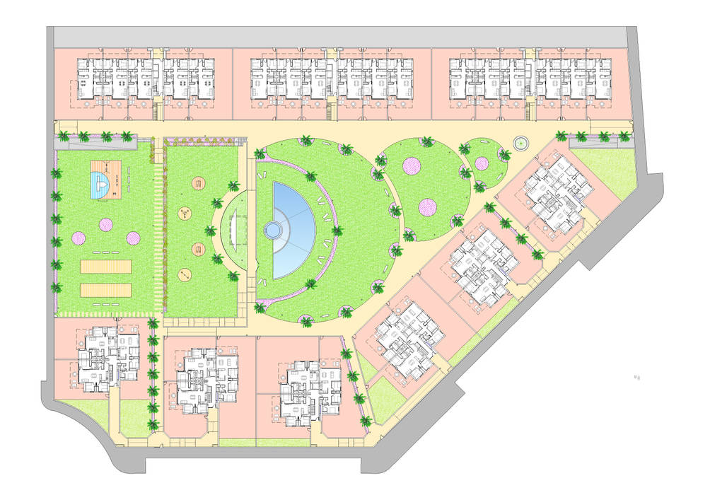 Urbanización ARQUIJOVEN SLP Casas multifamiliares Mapa,Lote de tierra,Diseño urbano,Esquemático,Rectángulo,Fuente,Plan,Recreación,Paralelo,Paisaje