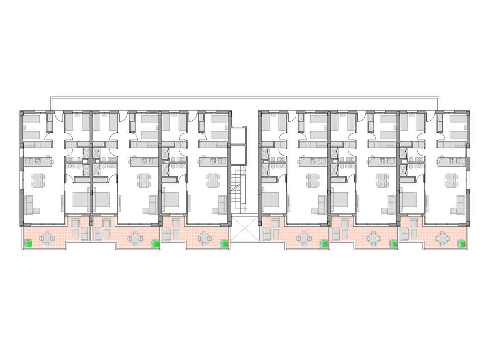 Bloque 1, 2, 3. Tipo A ARQUIJOVEN SLP Casas multifamiliares