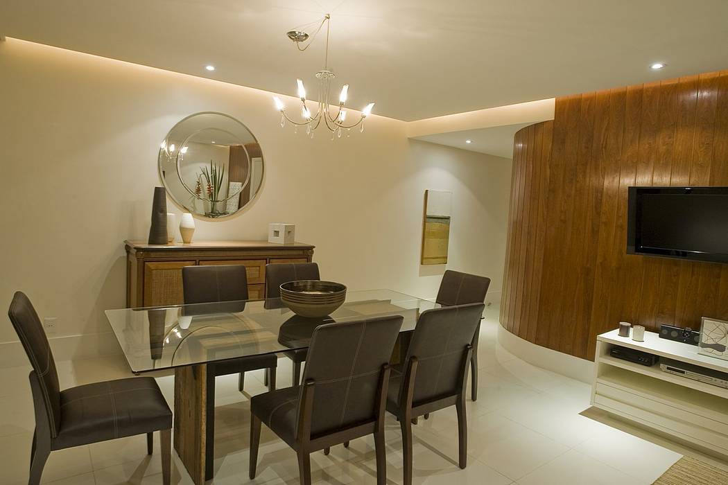 Apartamento MCN, Viviane Cunha Arquitetura Viviane Cunha Arquitetura Modern dining room