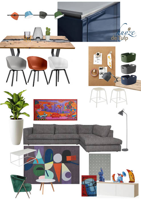 Moodboard woonkamer Voorhout Huyze de Tulp interieur & design Moderne woonkamers interieuradvies,interieurontwerp,ontwerp,design,woonkamer,kleuradvies,indelingsadvies