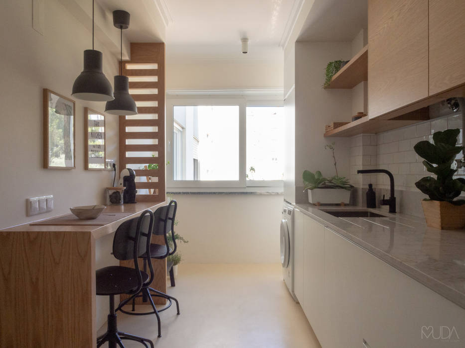 V+N Apartment - Oeiras, MUDA Home Design MUDA Home Design Кухня