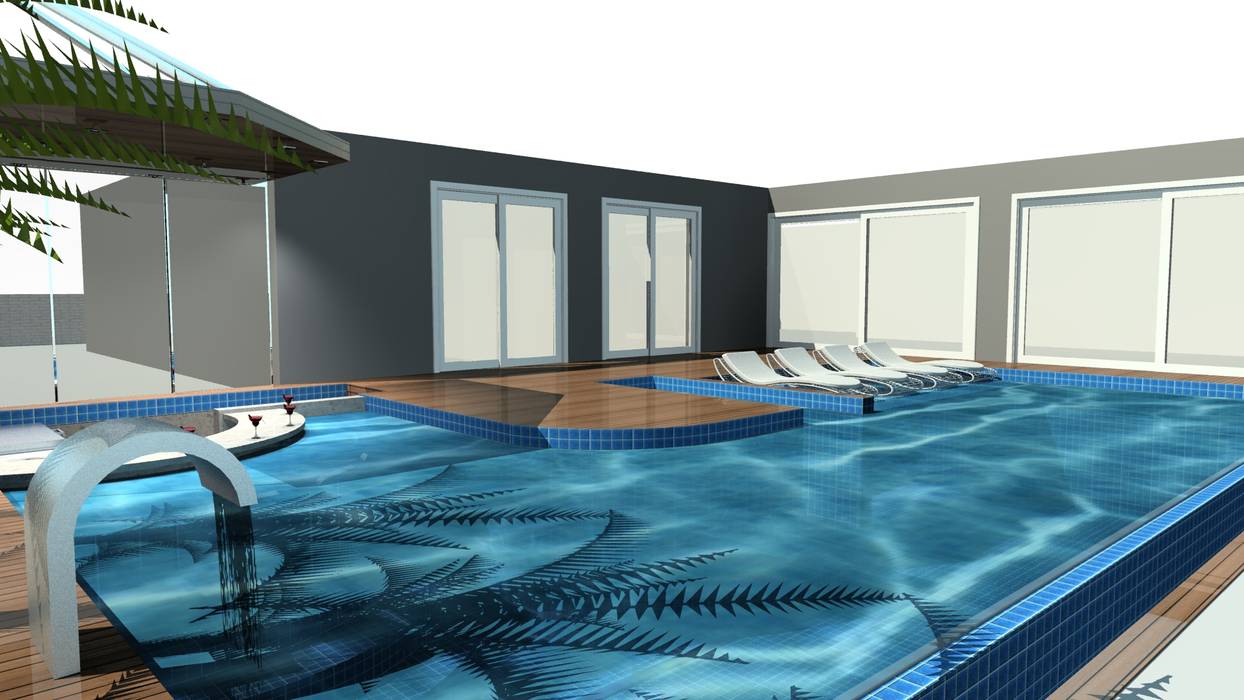 homify Piscinas desbordantes Azulejos