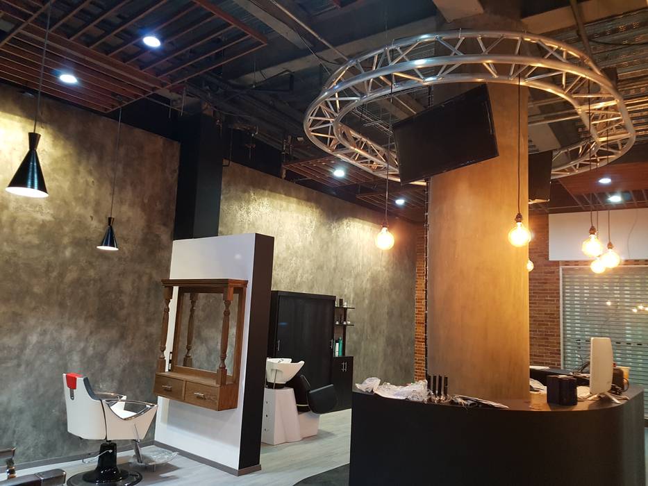 Barbería en centro comercial en la colonia roma CDMX, Para Construir Mx Para Construir Mx Commercial spaces Bars & clubs