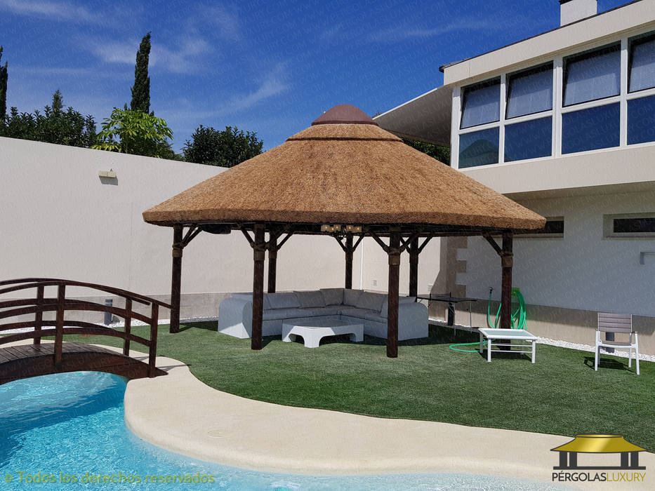 SELECCION DE TRABAJOS REALIZADOS POR PERGOLAS LUXURY 1, PERGOLAS LUXURY PERGOLAS LUXURY Tropical style garden Greenhouses & pavilions