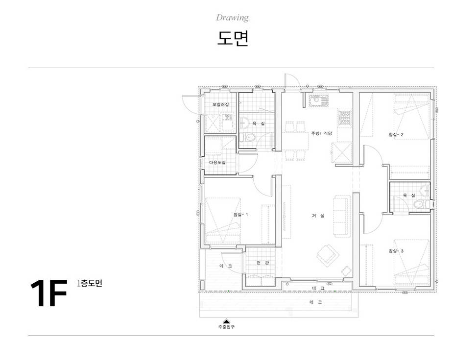 floor plan :: 도면 공간제작소(주) 목조 주택 전원주택,단독주택,목조주택